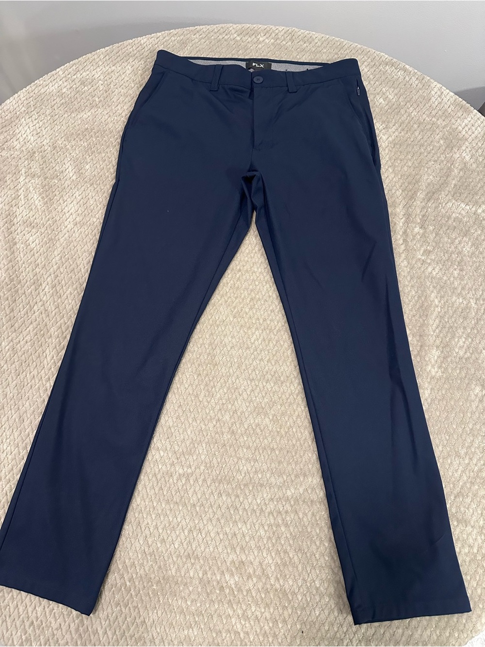 FLX Men's Slim Stretch Chinos in Navy